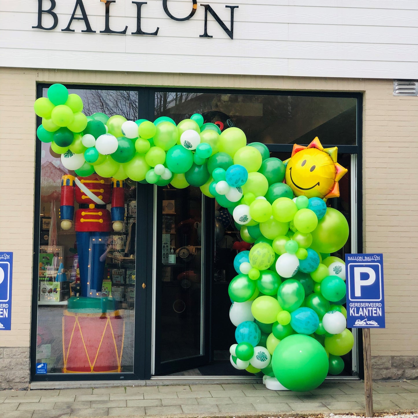 Halve organische ballonnenboog