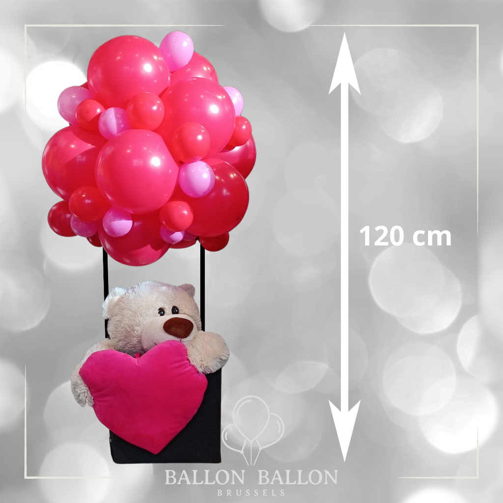 Livraison bouquet de ballons coeur rouge - Cadeau Ballon Surprise