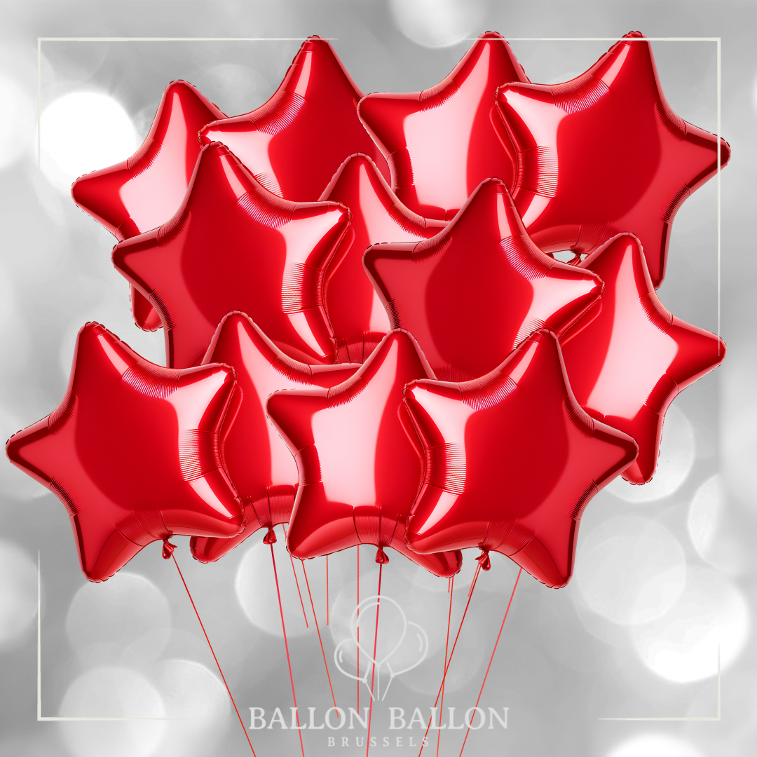 Bouquet de ballons étoiles rouge