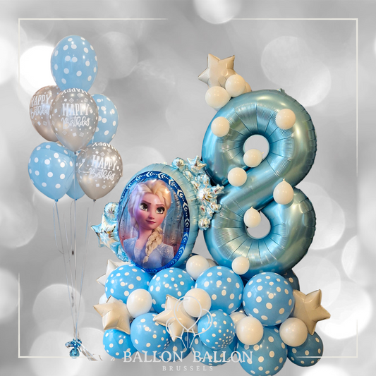 Montage Fun reine des neiges + chiffre