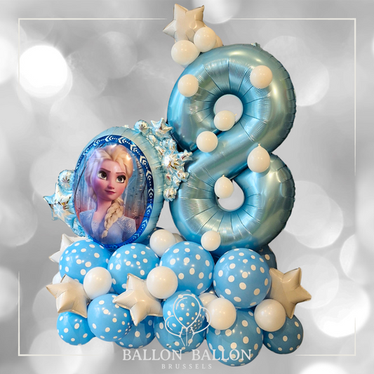 Montage Fun reine des neiges + chiffre