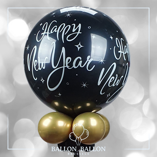 King Gelukkig Nieuwjaar Zwart