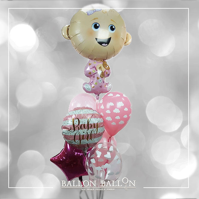 bouquet Ballons-welcome-baby-girl Naissances Fille