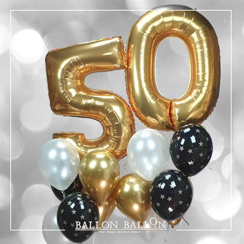 Livrer un ballon - Ballon 60 Ans Disco+Ballotin de Chocolat Belge