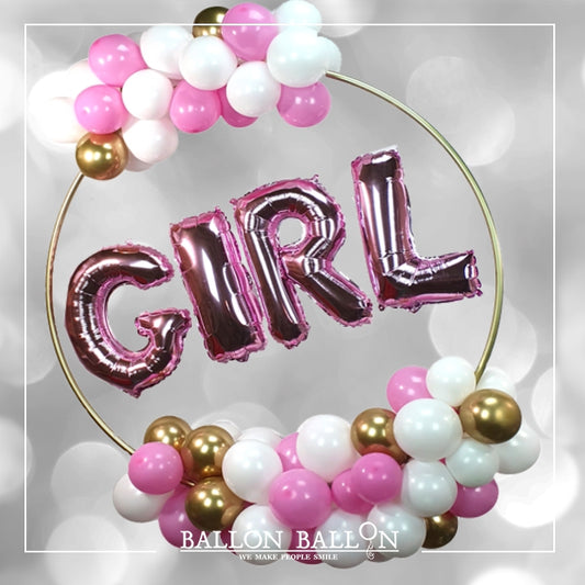 Couronne de ballons Naissance It’s a Girl