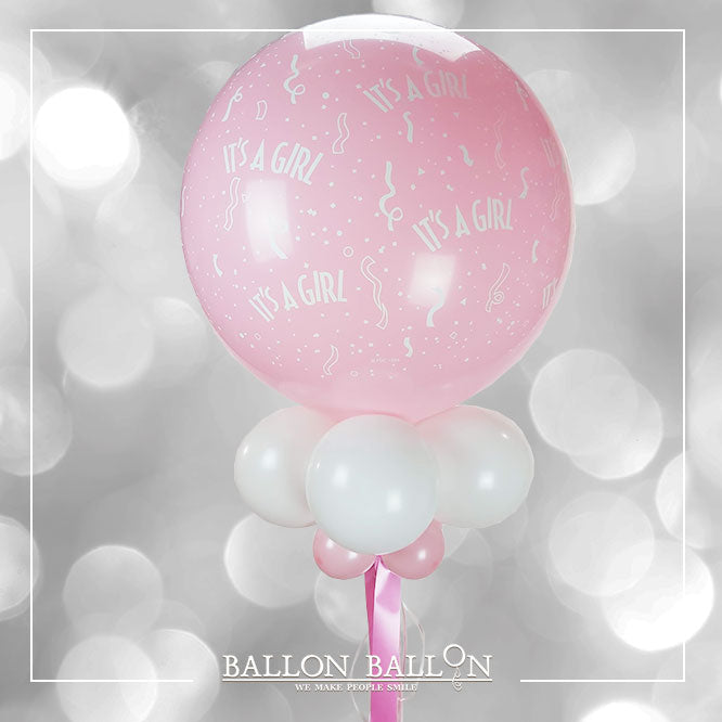 Montage de ballons Naissance Fille – BallonBallon Brussels