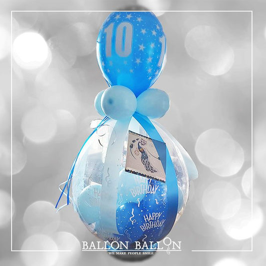 Magic ballon bleu happy birthday